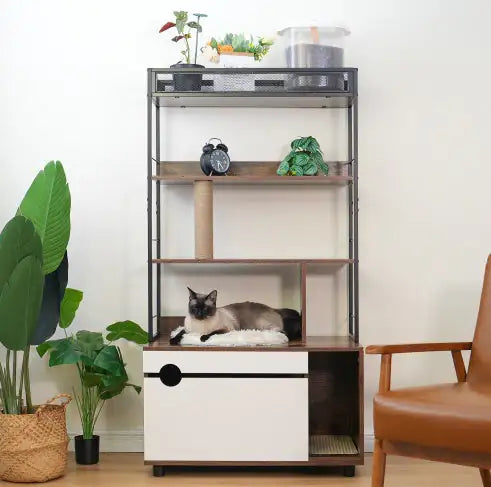 EasyCo Modern Cat Condo Shelf