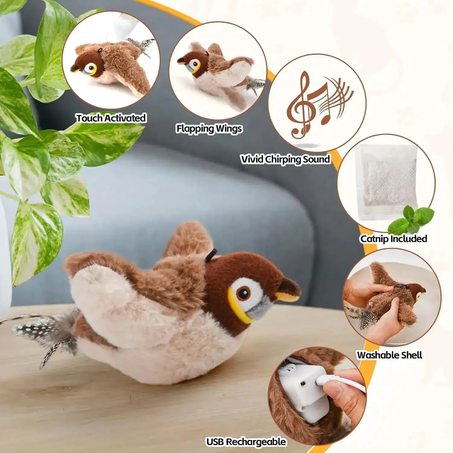 EasyCo Interactive Bird Toy