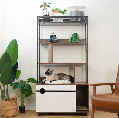 EasyCo Modern Cat Condo Shelf