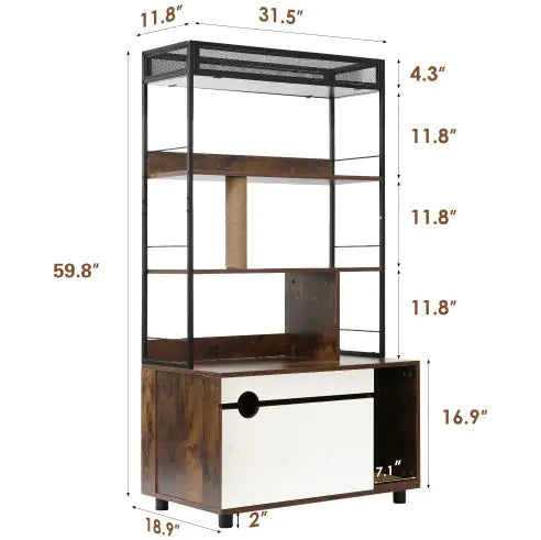 EasyCo Modern Cat Condo Shelf